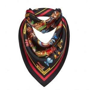 Hermes Kachina Colorful Patterned Scarf